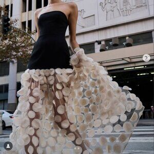 Bronx and Banco Black and Cream Wedding Dress